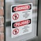 Signmission Construction Area Authorized Only Bilingual Danger Sign, Vinyl Decal, 7in W x 10in L, 2PK OS-2PACK-DS-D-710-VS-1095 - alternate 3